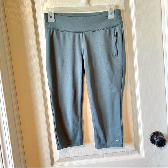 Athleta Pants - ATHLETA Workout Capri Spandex Leggings With Zippered Pocket—SZ. SMALL